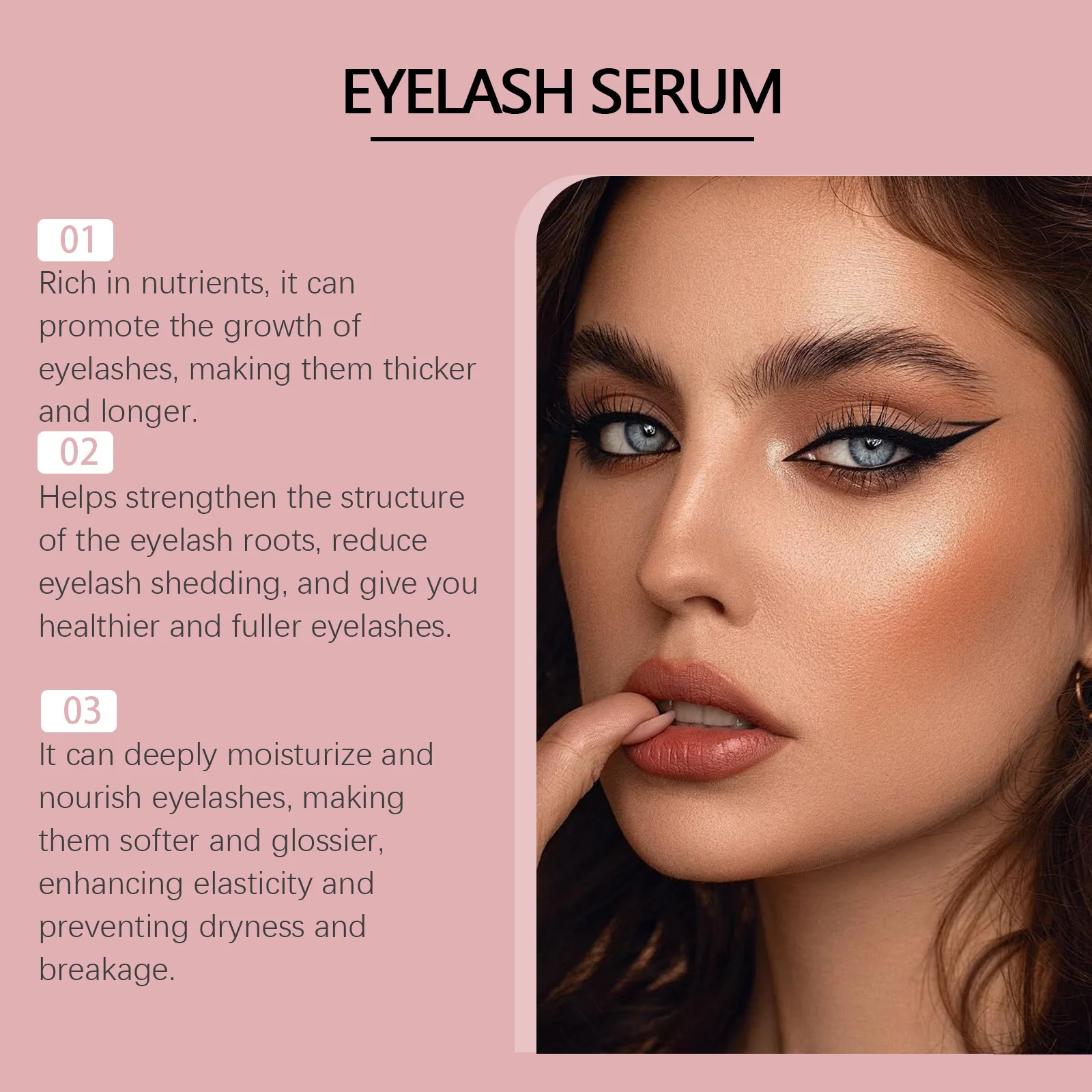 EELHOE มาสคาร่ากันน้ําสําหรับผู้หญิงขนตายาวและหนา Silky Eyelashes Lasting Eyelash Serum สําหรับ Lash Growth 5ml