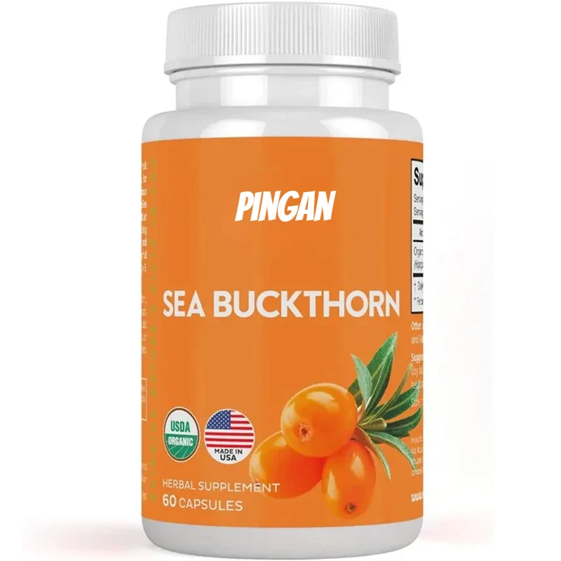 

Sea Buckthorn Capsules 1000mg | Natural Sources of Omega 3, 6, 7, and 9 | 60 Capsules