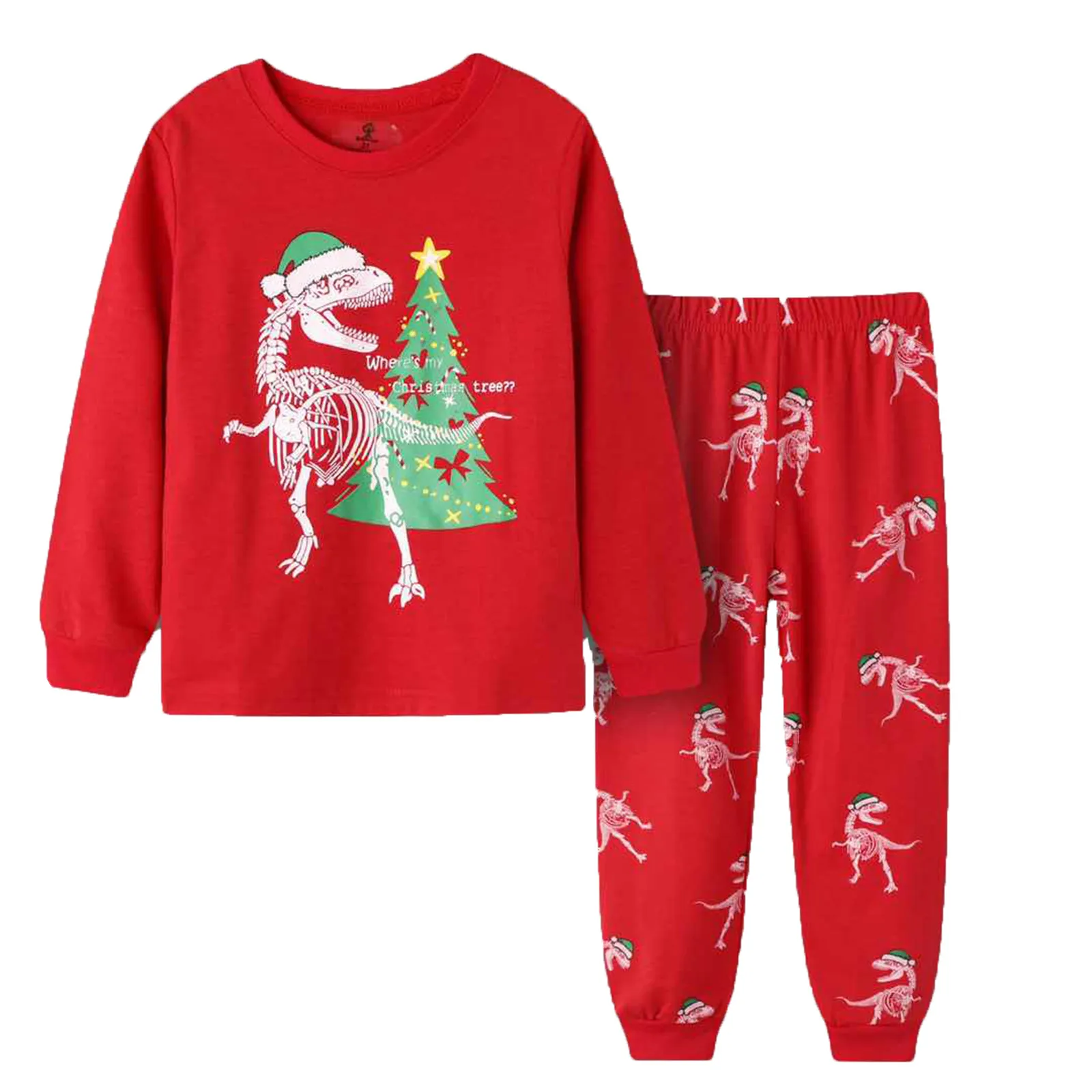 Christmas Baby Cotton Pajamas Set For Girls Boys Santa Claus Xmas Pajamas Pjs Toddler New Year Sleepwear Kids Clothes Casual Set