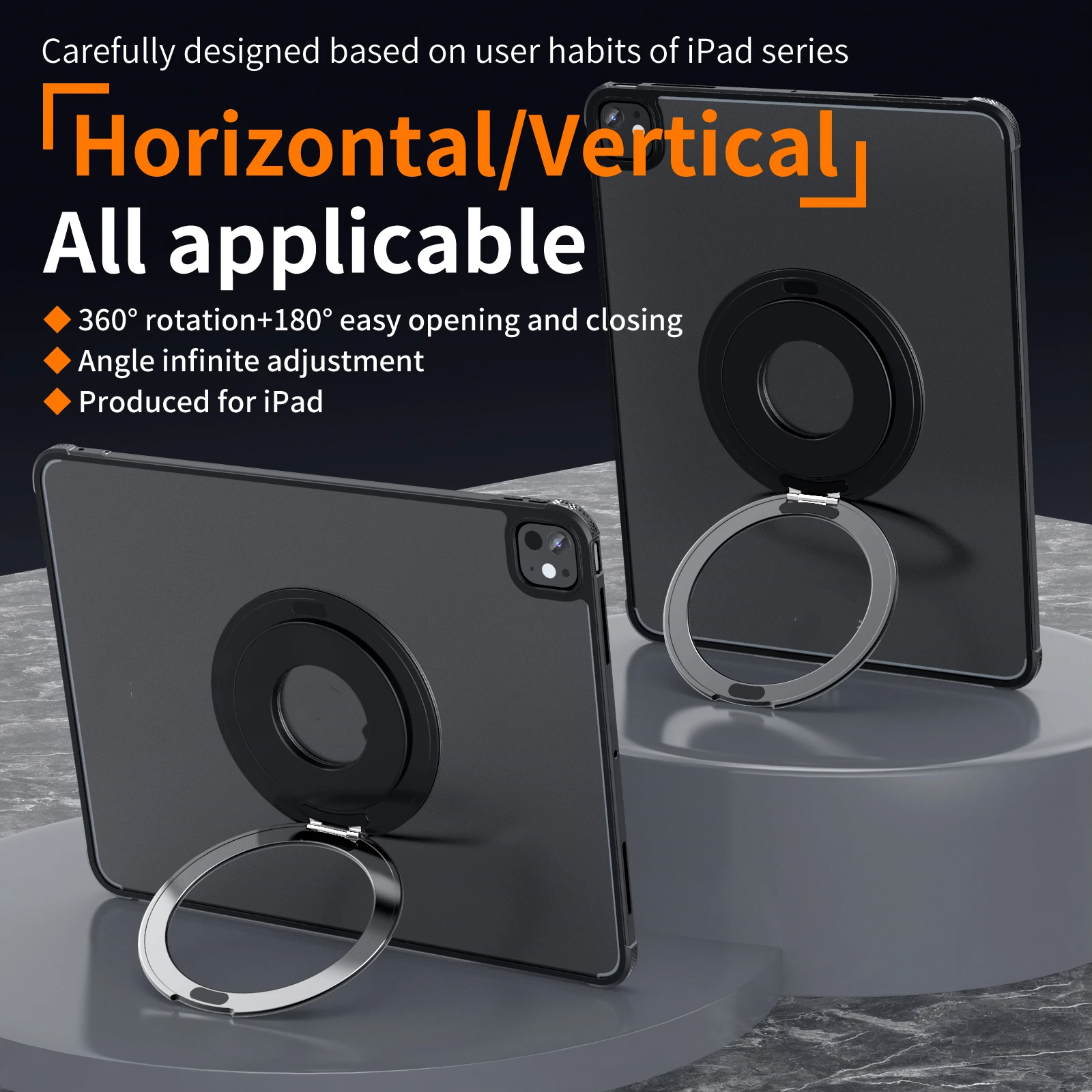 360 ° حامل مغناطيسي دوار لجميع الأجهزة اللوحية حامل معدني عالمي متين يدور 360 درجة ملحقات الكمبيوتر اللوحي #4
