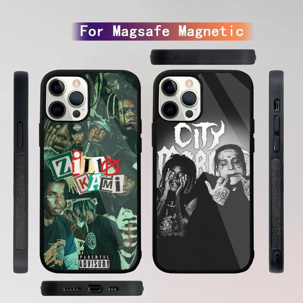 

City M-Morgue Phone Case For iPhone 16,15,14,13,12,11,Plus,Pro,Max Mini Magsafe Magnetic Wireless Charging