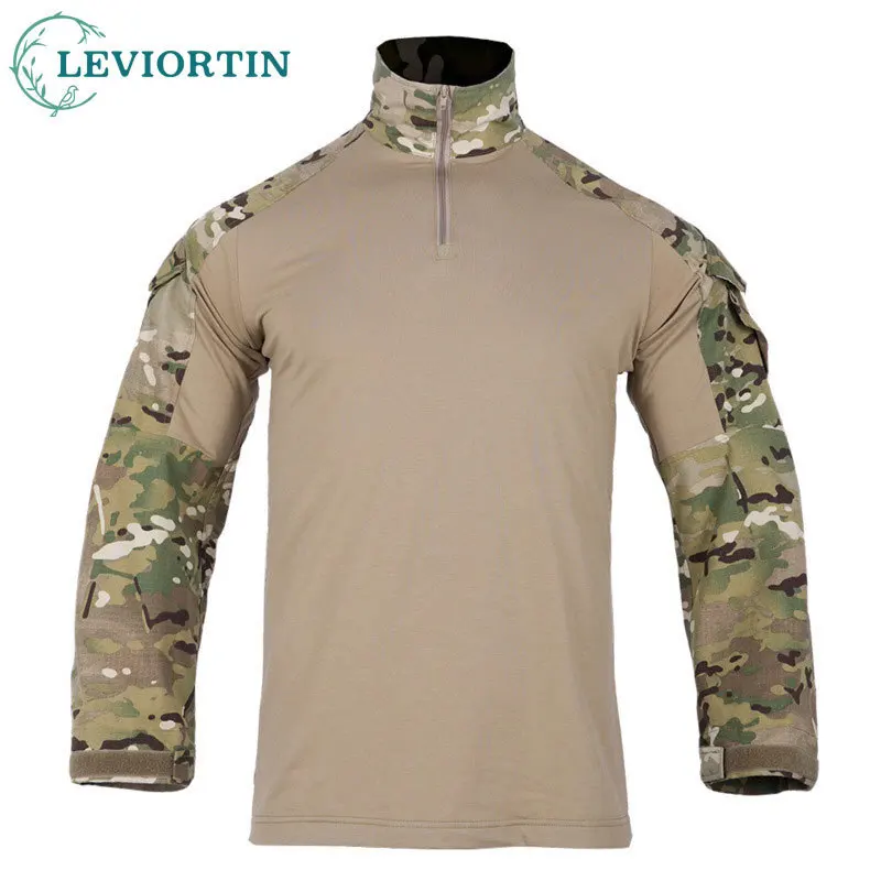 

Men's G3 battle frog suit outdoor long sleeved T-shirt outdoor sports training suit hunting shooting camouflage slim fit top