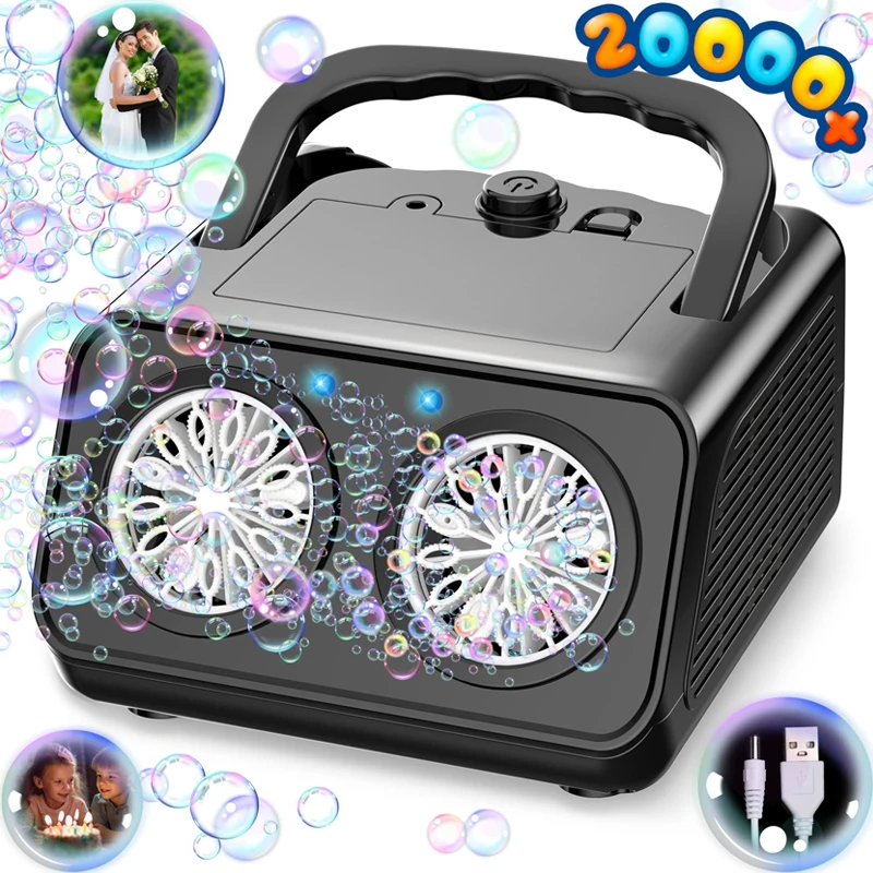 Automatische bellenmachine Professionele bellen voor kinderen Maker 2 modi 26 gaten Draagbare elektrische bellenblazer Speelgoed voor feesten