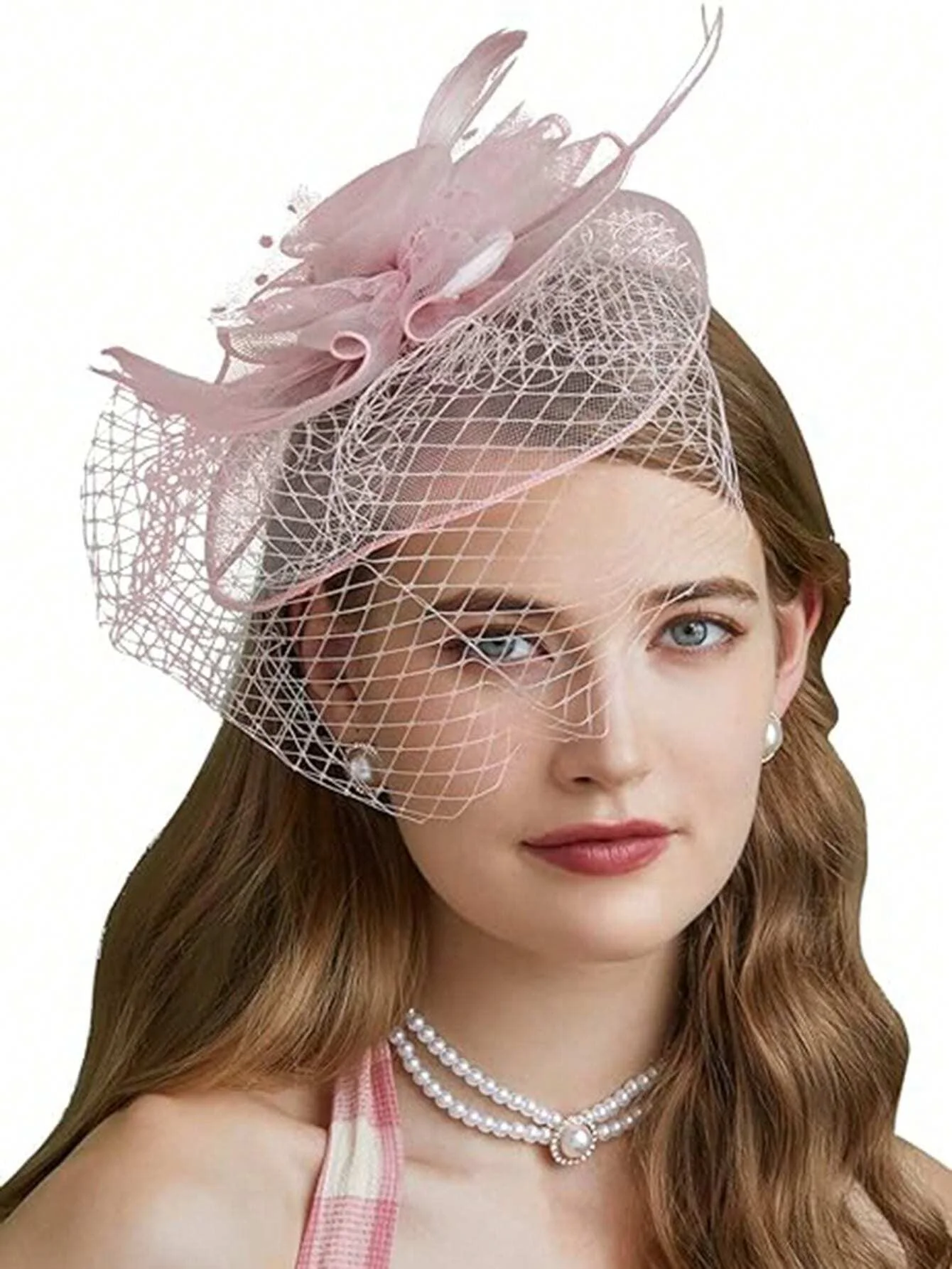 Fascinators Hats 20s 50s Hat Pillbox Hat Tea Party Headwear With Veil For Girls And Women,Christmas Accessories