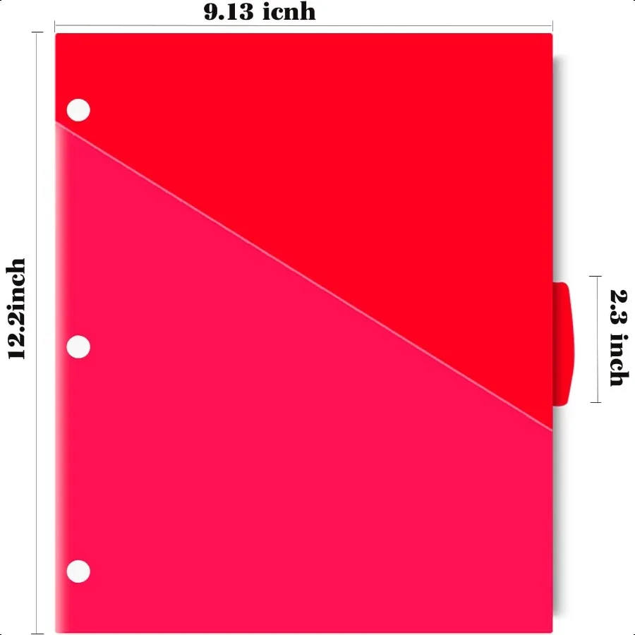 5Tab พลาสติก Binder แบ่ง 2 กระเป๋า 3 ชุด 15 pcs Multicolor กระเป๋าแบ่ง 3 หลุมสําหรับ 3 แหวน Binders Bividers