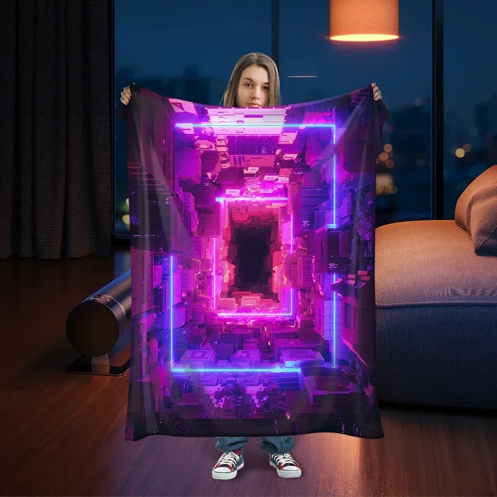 

Winter Kid's 3d Printed Baby Blanket Flannel Xmas Fleece Babes Carpet Lightweight for Livingroom Bedroom Office Bed Sofa Cover