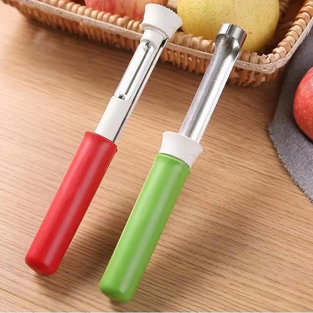 2 In 1 Roestvrij Staal Fruit Corer Dunschiller Appel Peer Zaad Remover Groente Tool Apple Parer Pitter Zaaimachine Keuken Gadgets Tool