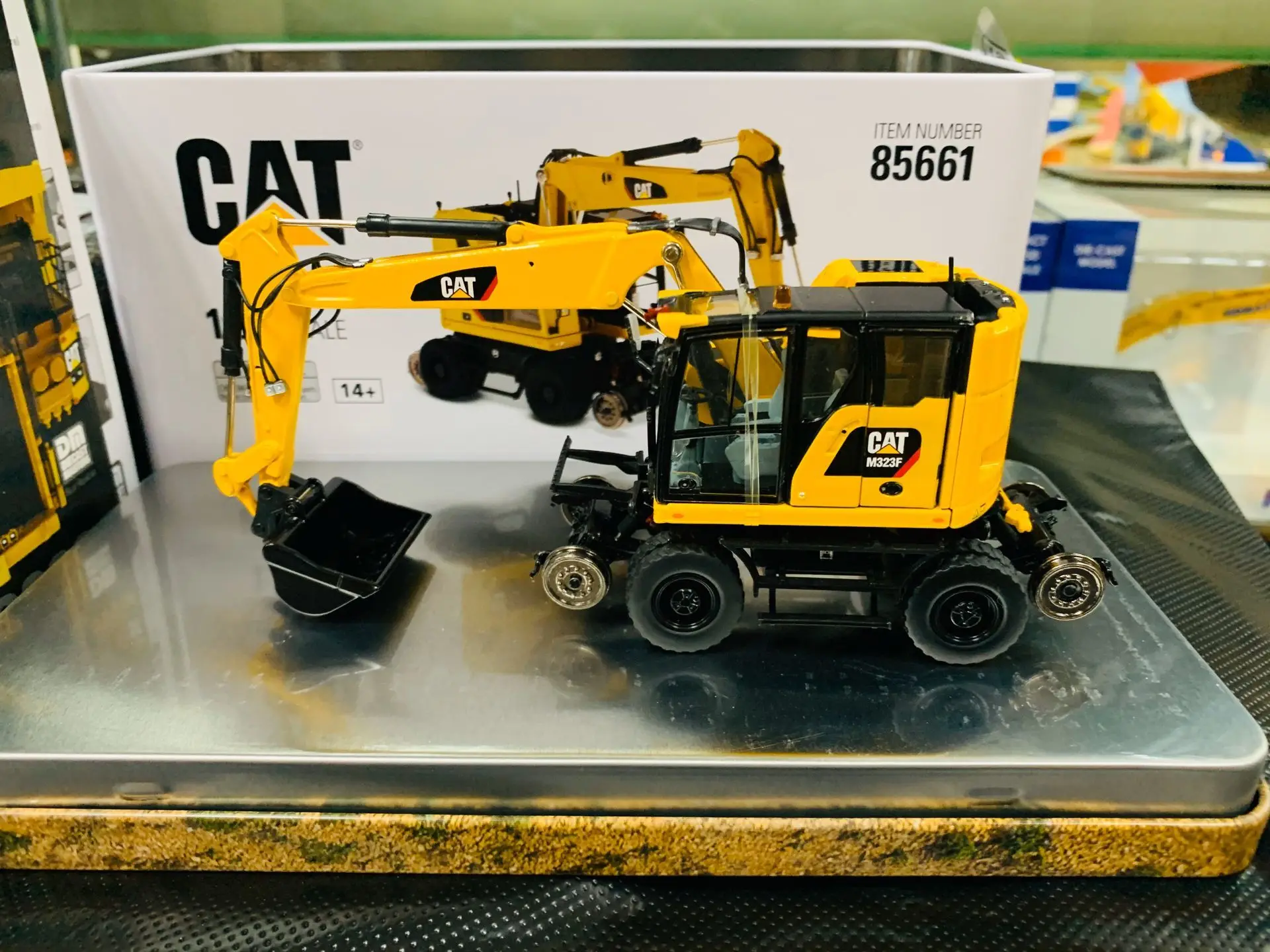 

M323F Railroad Wheeled Excavator 1:50 Scale Metal Model By DieCast Masters DM85661