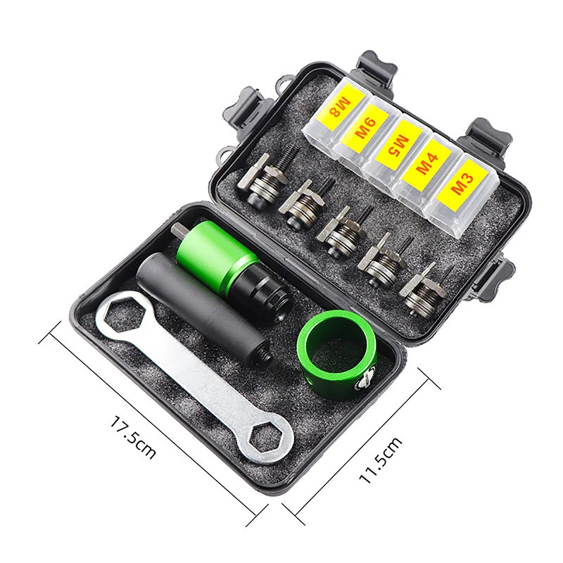 Nowy elektryczny pistolet Adapter nit zestaw słuchawkowy elektronarzędzie ręczne pneumatyczne nit pistolet do M3 M4 M5 M6 M8 M10 nakrętki nitownica pistolety narzędzia