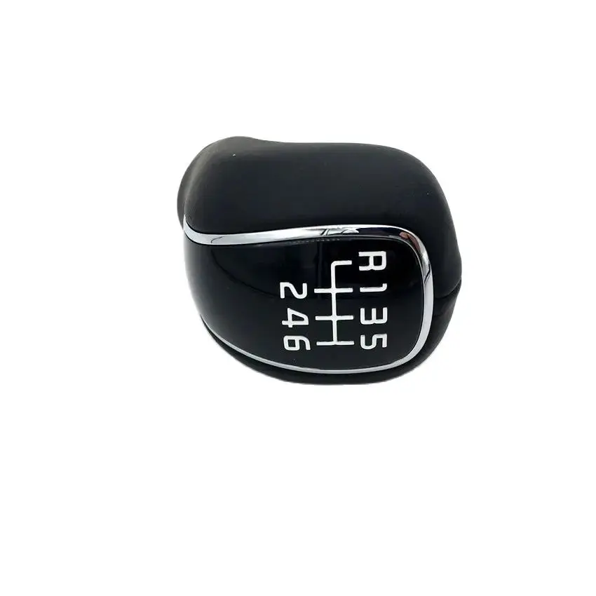 

New Arrival Black Leather Manual Gear Shift Knob 6 Speed For Creta IX25 Kia Forte Cerato K3 2012-2016