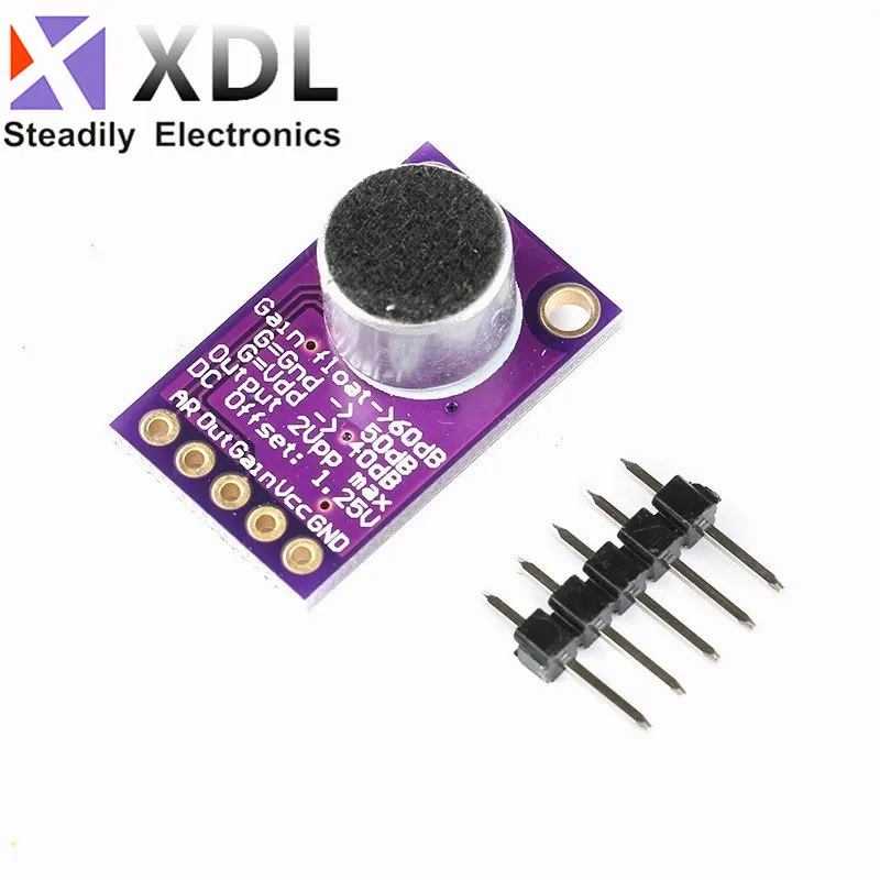 5PCS 일렉트릿 마이크 증폭기 안정적인 MAX9814 모듈 자동 이득 제어 MAX4466