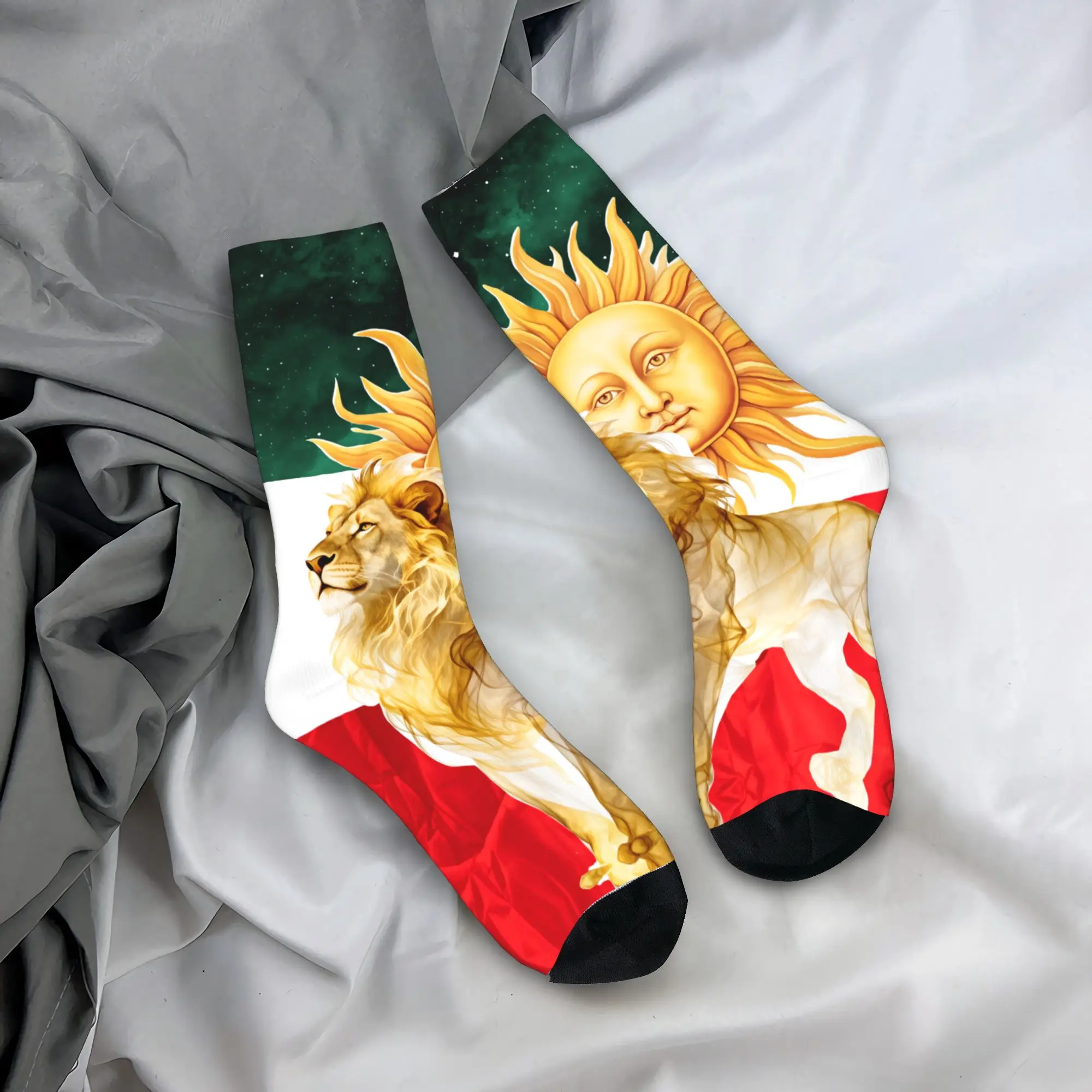 

Flag Of Iran Iranian Socks Autumn Stockings Kawaii Adults Men Warm Soft Socks Custom Running Anti Sweat Socks