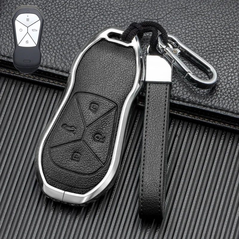 Car Key Case Cover Shell Holder Fob For Xpeng Xiaopeng P5 P7 G9 G3i Smart 4Buttons Protector Auto Styling Accessories Protection