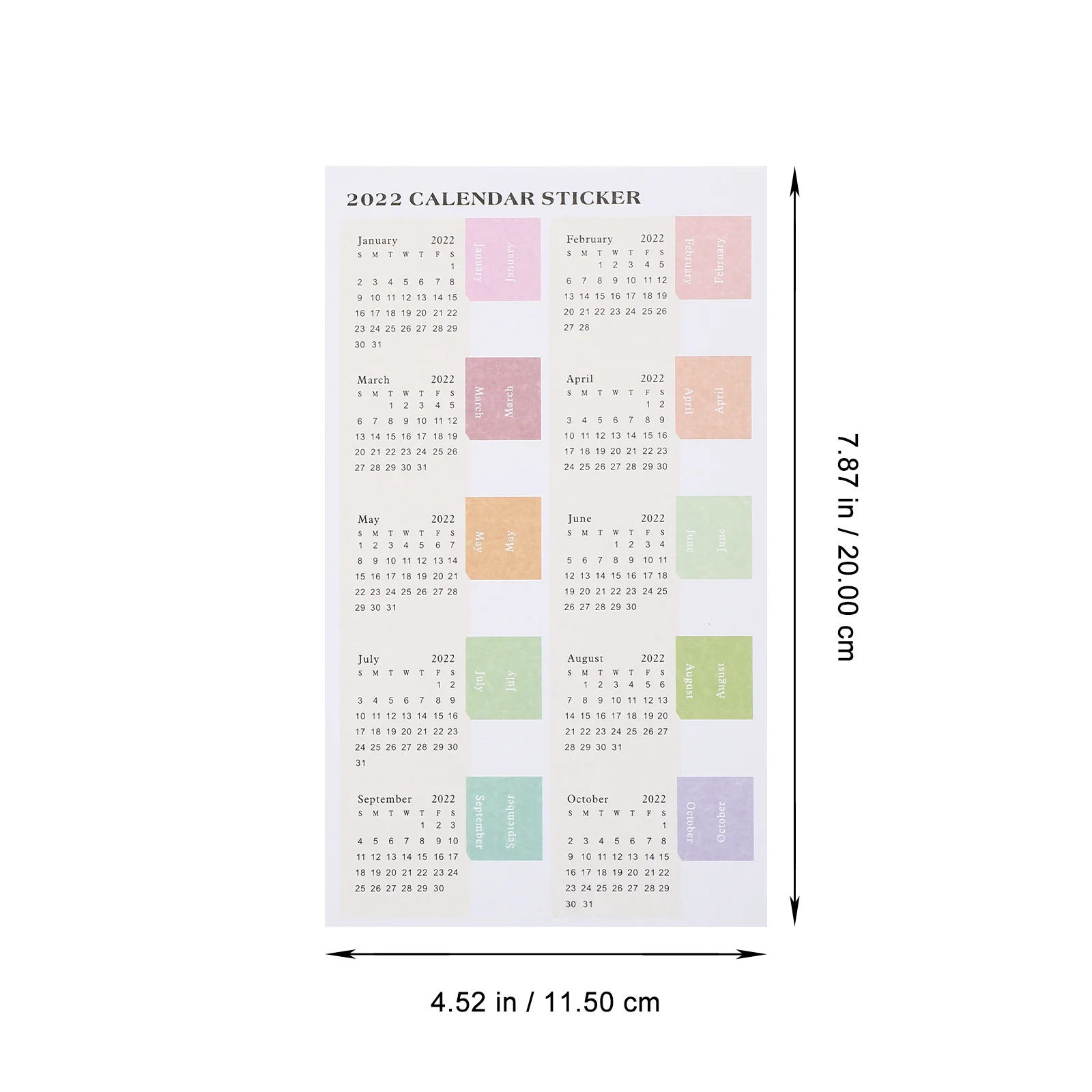 

Month Label Sticker Stickers Planner Date Mini Calendar Monthly Tab Index Divider