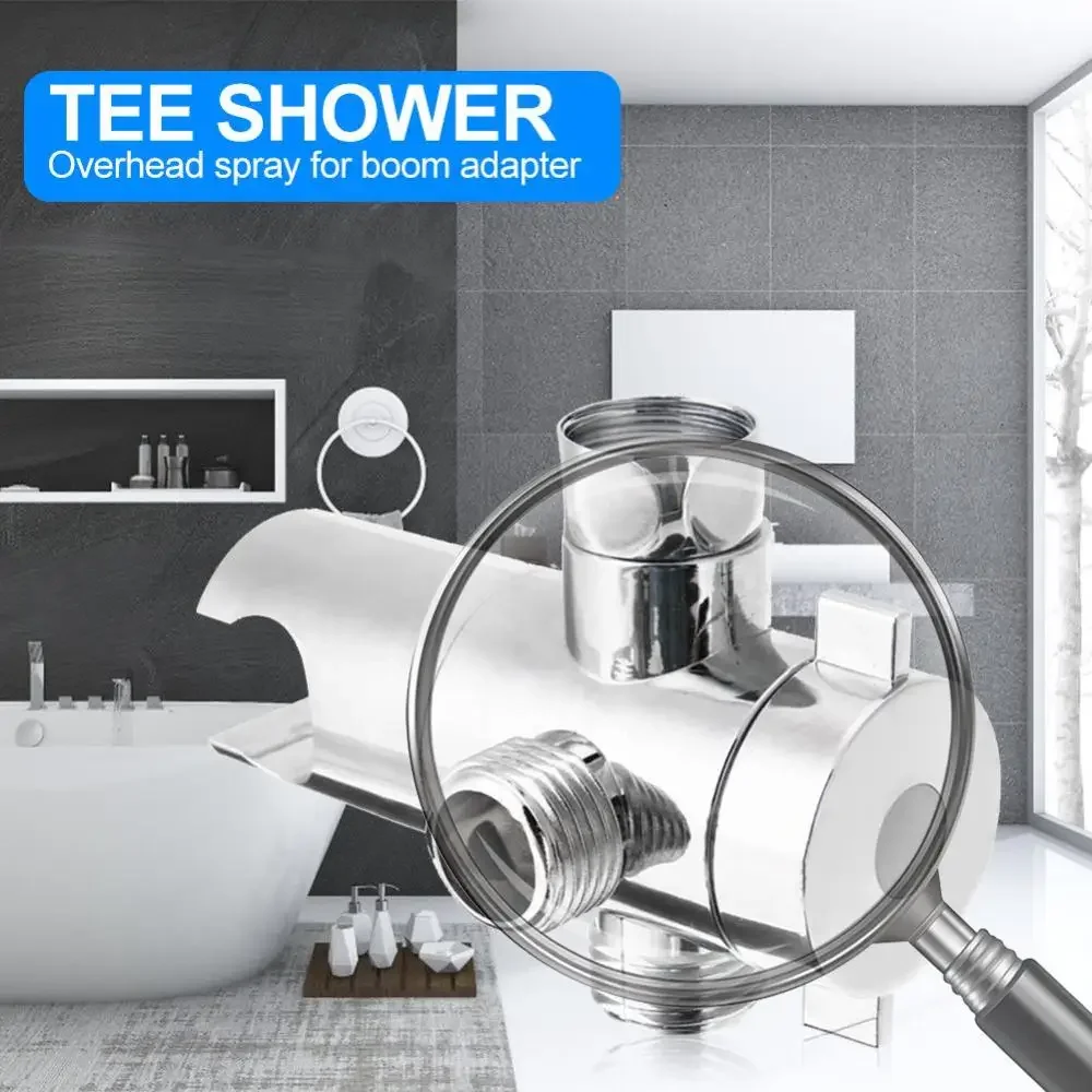 

3 Way Shower Head Diverter Valve G1/2 Three Function Switch Adapter Connector T-Adapter for Closestool Bathroom Toilet