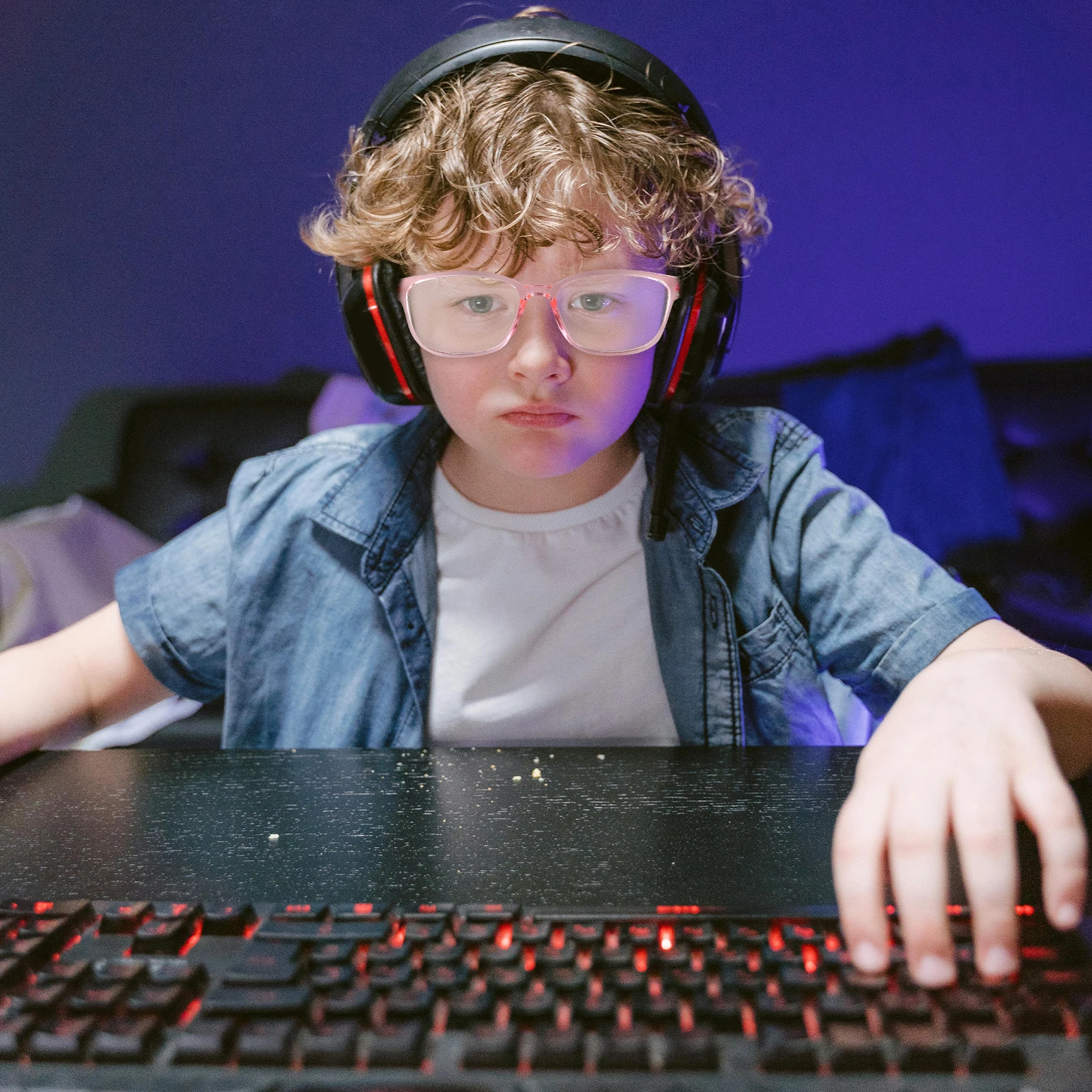 Children Silicone Glasses Anti-Blue-Ray Eyeglass Pink Protective Kids Eyewear Study Gaming Computer Reusable Foldable Portable