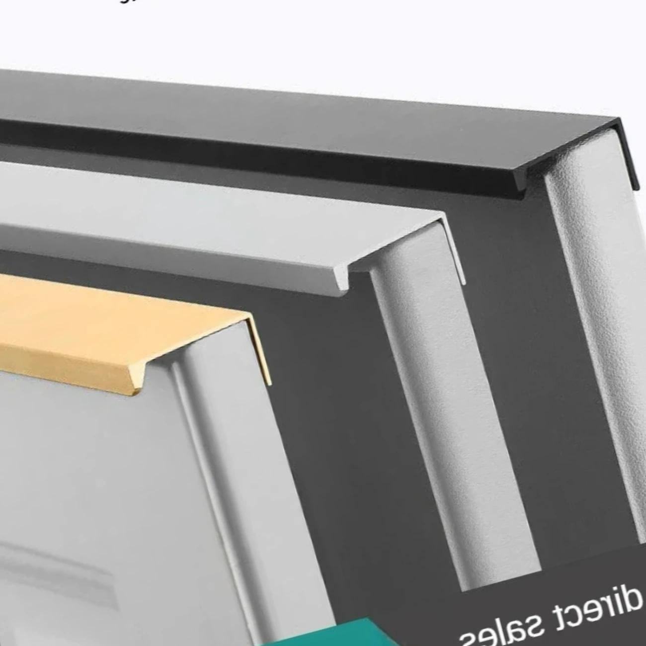 Right Angle Concealed Pull Cabinet Door Gold Minimalist Black Contemporary Drawer Hidden Grip Closet Gap Card Handle