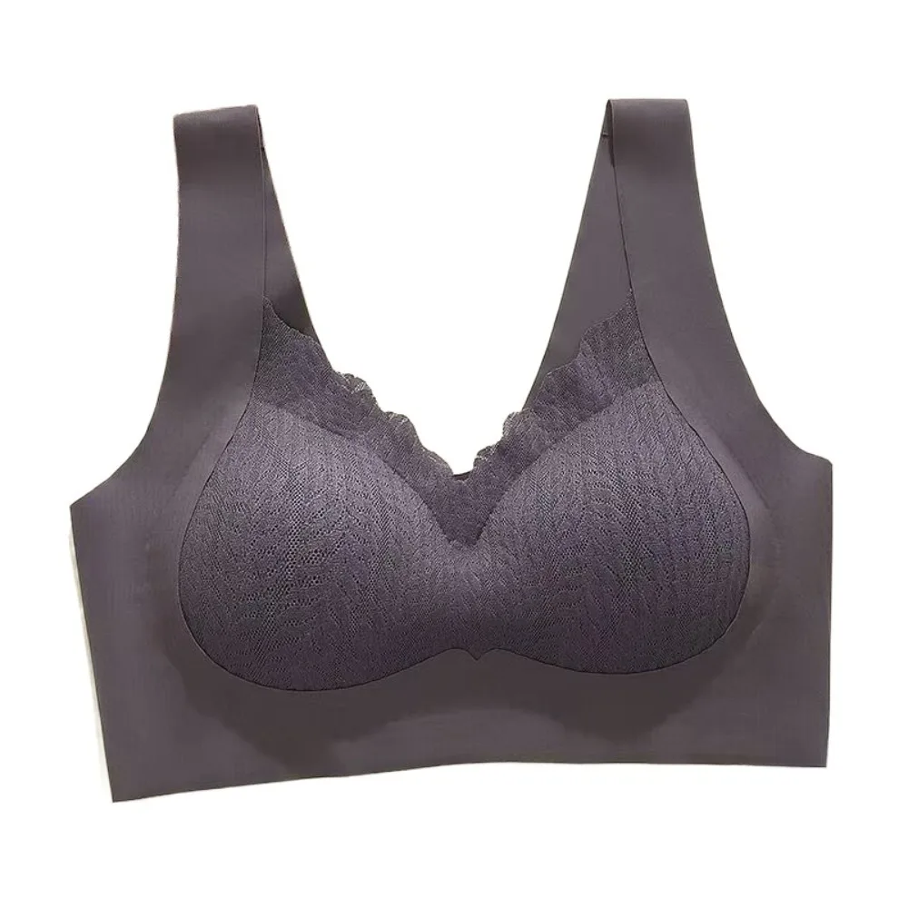 

Adjustable Big Cup Wireless Deep V Bra Anti-sagging Shockproof Underwear for Women Lingerie Gathered Breasts Seamless Bra Yoga