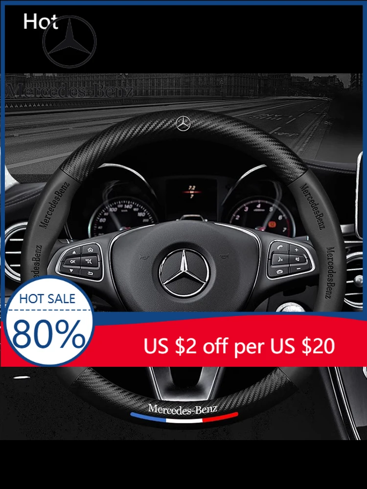 

Hot Car Sticker Car Steering Wheel Cover For Mercedes Benz A B C E S V Class GLB GLC GLE Sprinter Pilot SLK SLC W203 W204 ML Vit