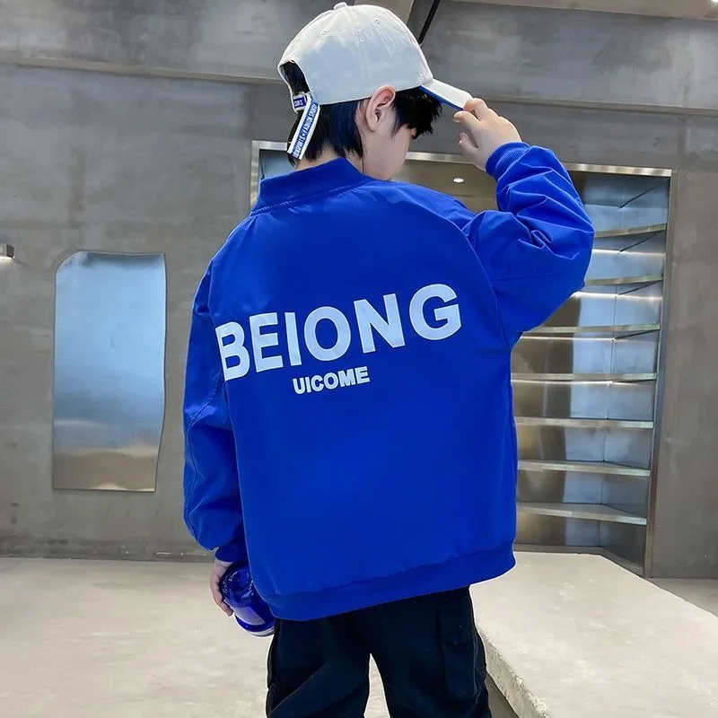 

2025 New Boys Autumn Winter Reversible Two in One Jacket Kids Baseball Jacket for Toddler Boys Spring Autumn Stylish Design