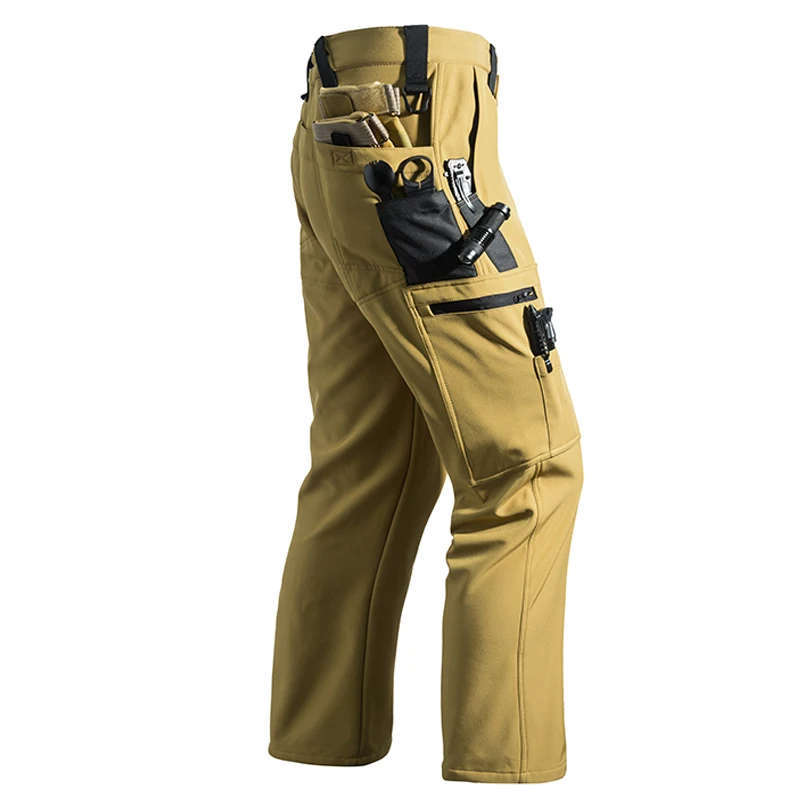 Herren City Gargo Winter Taktische Haifischhautjacken Wanderhose Angeln Klettern Trekking Lässige Jagd Campinghose M-5XL – Detail 10