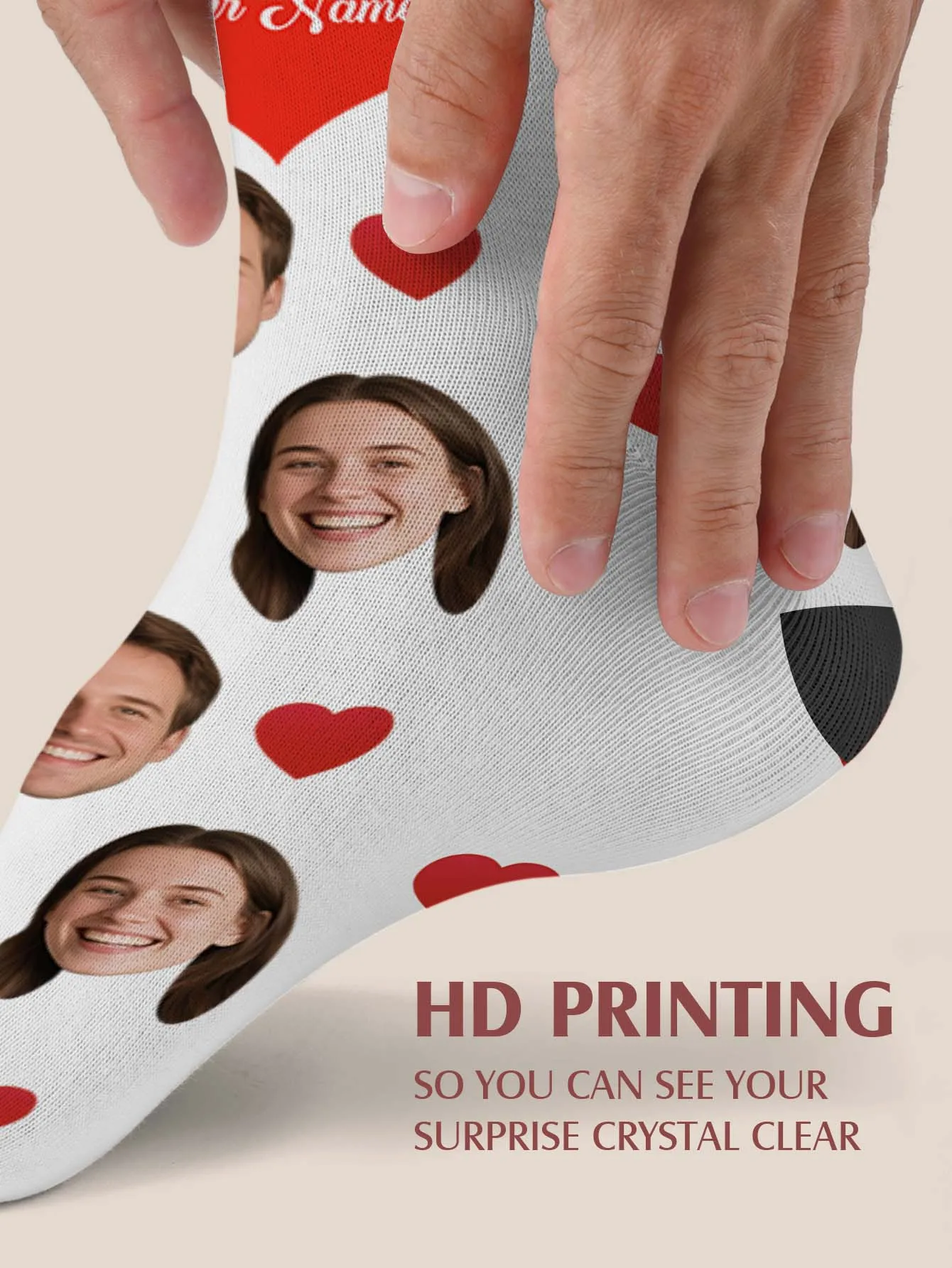 جوارب وجه مخصصة، جوارب صور مخصصة، جوارب مضحكة قابلة للتخصيص مع صورتك، مقاسين متوفر، هدية فريدة للزوجين