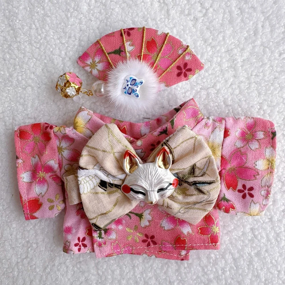 

For Labubu Doll Dress Up Set V1 V2 V3 Big Into Energy Japanese Kimono Outfit for Labubu Decoration