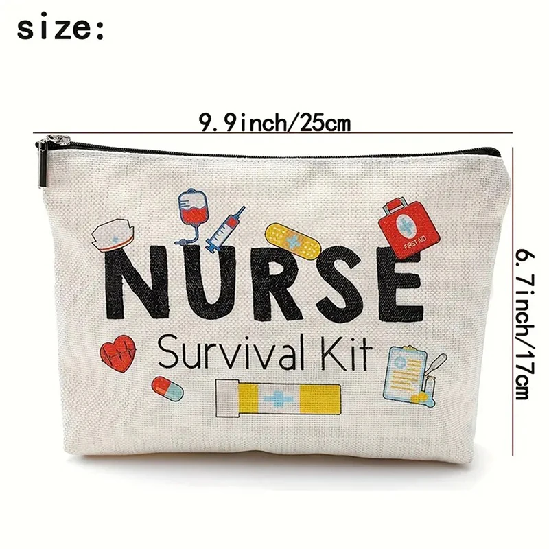 Travel Fashion Cartoon Nurse Print Cosmetic Bags Women Designer Makeup Bag Heat Transfer Multifunction Organizer Pencil Cases