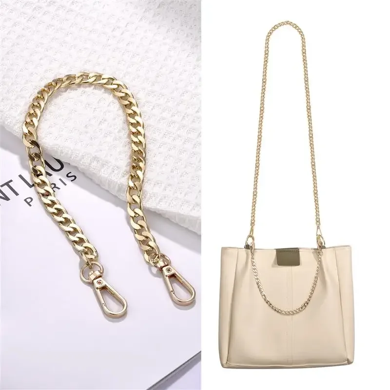 Metal Aluminum Bag Chain Replacement Parts Accessories For Hand-Woven Shoulder Handbag DIY Handmade Detachable Straps