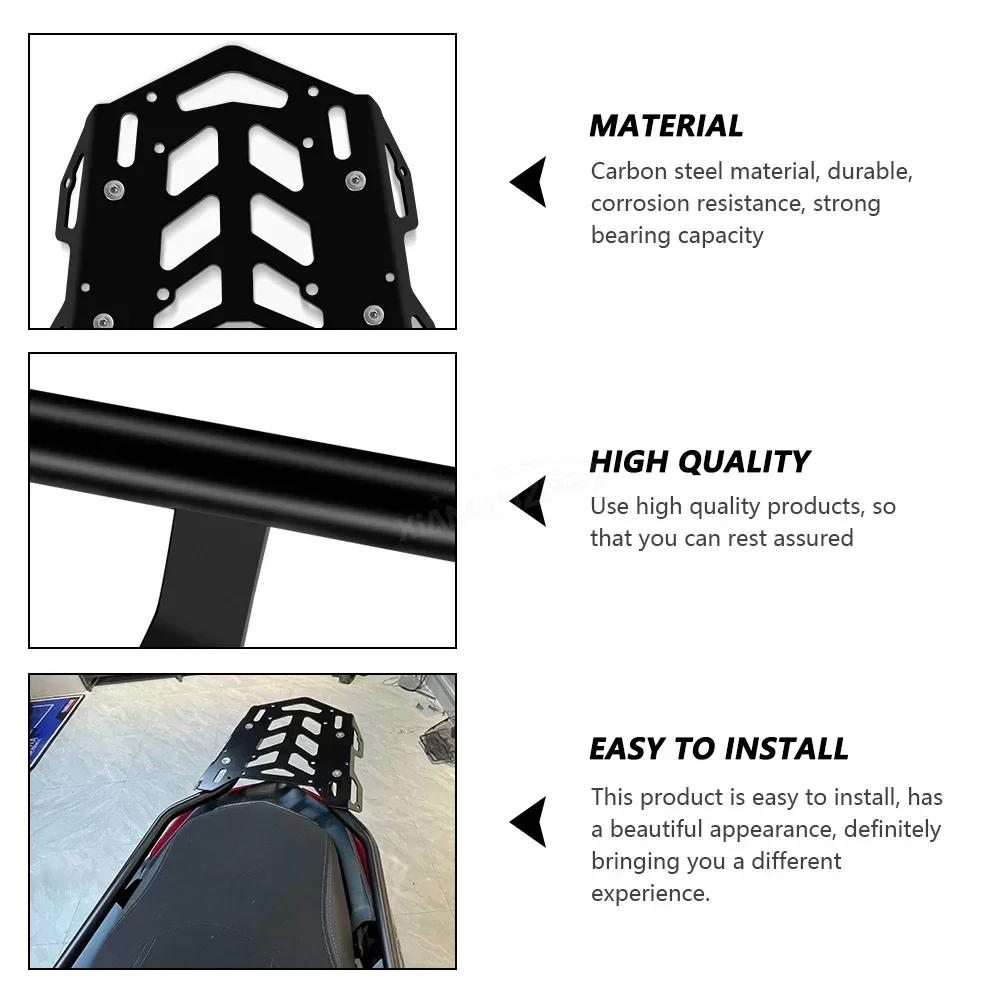 Portaequipajes trasero para motocicleta, kit de soporte de maletero de acero al carbono para XMAX300, X-MAX, 250, 300, 2017-2023