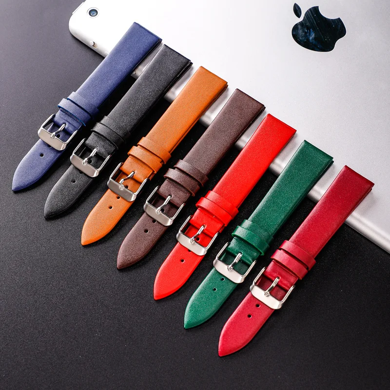 Genuine leather strap men and women for DW Daniel Wellington black red yellow brown watch chain 12mm 14mm 16mm 18mm 20mm 22mm