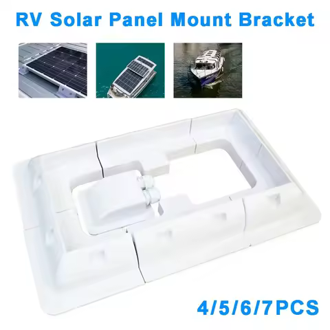 Solar Panel Mounting Fixing Bracket Kit Wire Box RV Roof Top Solar PV ABS Supporting Holder For Caravan Camper Boat Motorhomes