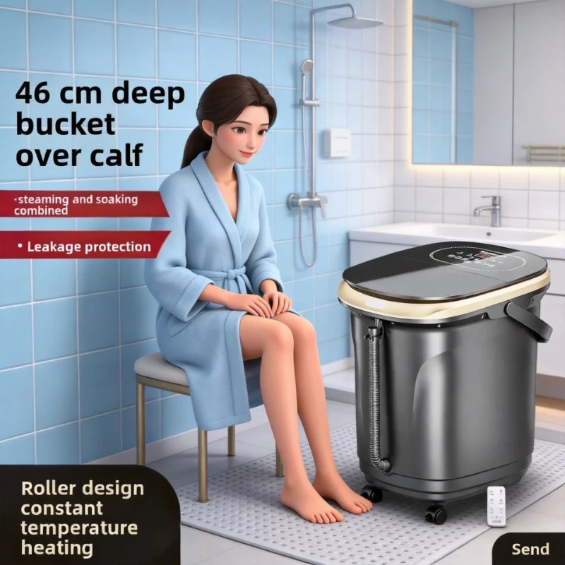 Fully Automatic High Deep Constant Temperature Heating Massage Foot Bath Bucket For Household Health Care