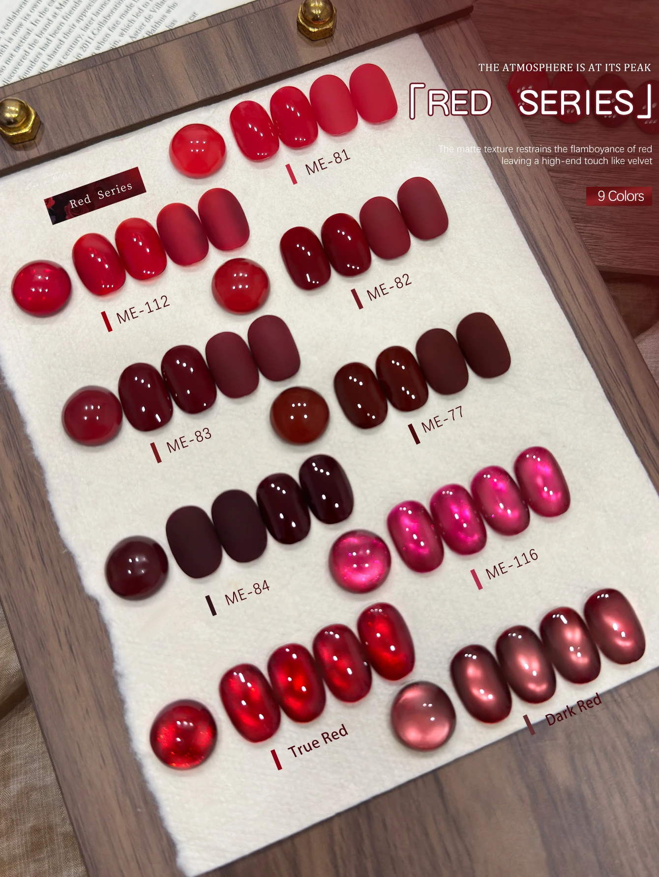 XEIJAYI 1/9 Stück 15ml Hochglanz Rote Serie Katzenauge Gel-Nagellack-Set in Verschiedenen Farben Abziehbarer UV/LED-Lack – Detail 5