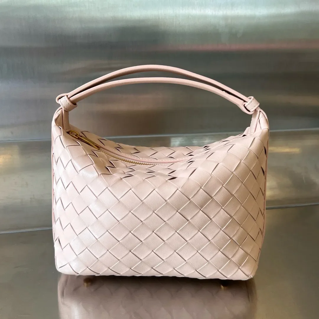 

10A Retro Mirror Quality Designer Wallace Handle Bag Mini intrecciato Zip closure hands Knitting Size 22 for Women With Box