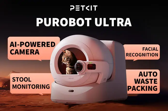 NEW PETKIT PUROBOT ULTRA: The AI-powered  Box Smart Cat Toilet Automatic  Box Cat toilet with