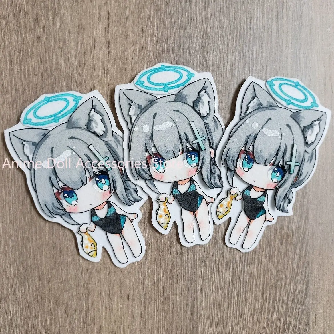 

Anime Blue Archive Sunaookami Shiroko Non Woven Pendant Chain Cartoon Keychain Backpack Pendant Friend's Birthday Gifts