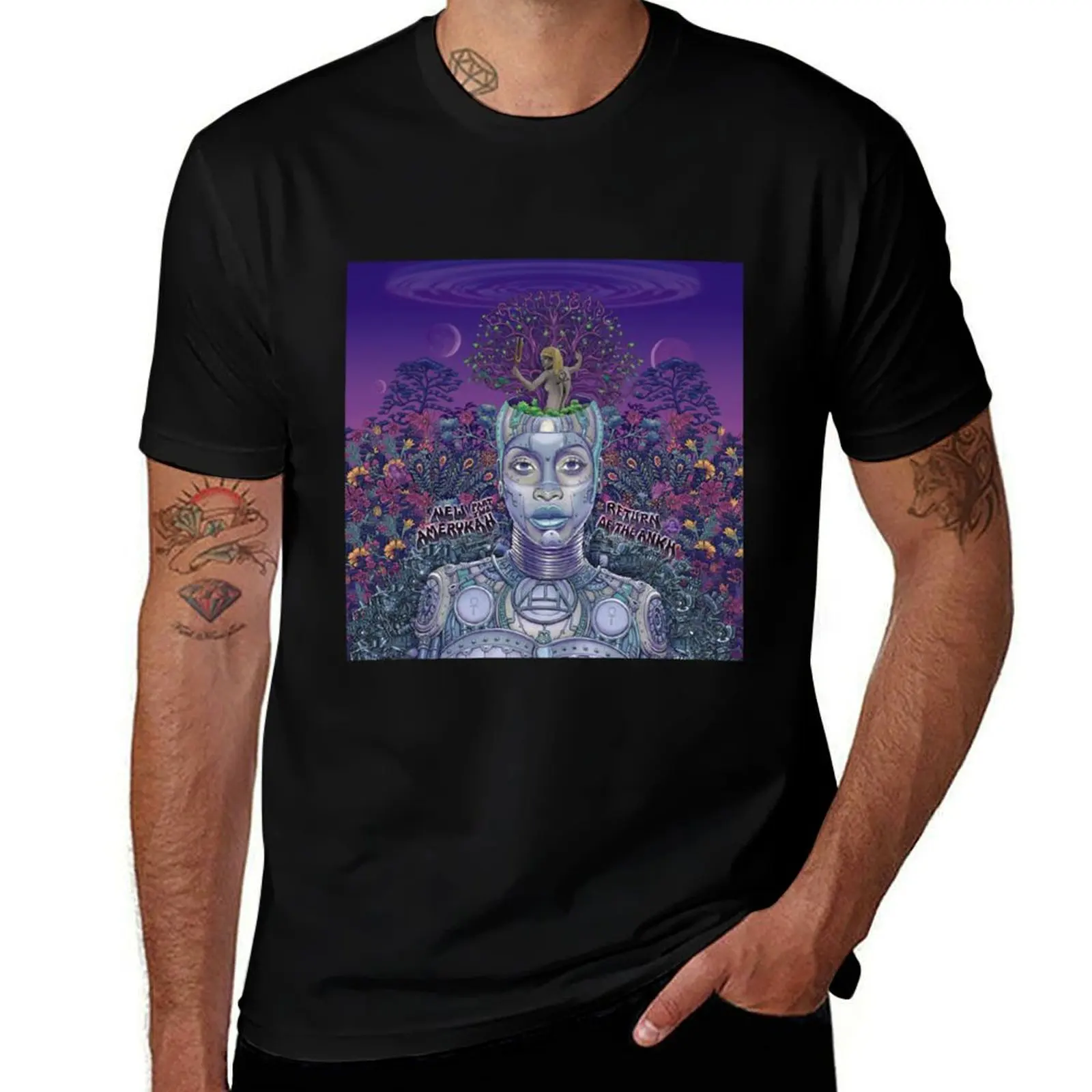 

Erykah Badu New amerykah part two return of the ankh T-Shirt man t shirt graphic T-Shirt