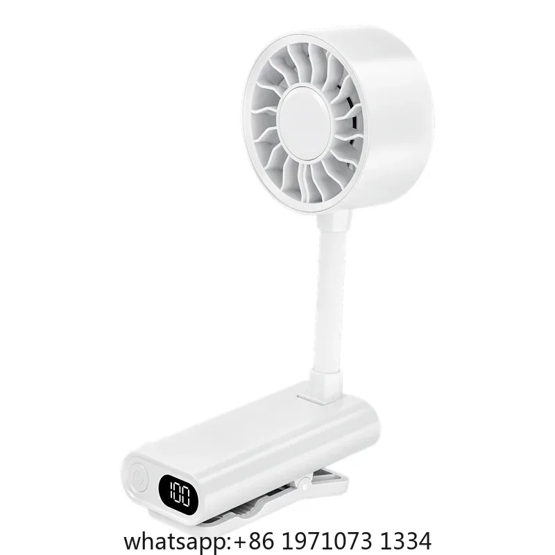 Portable Clip Fan with Soft 360° Flexible Hose Cooling Device Rechargeable Adjustable Speed Perfect for Picnics Beach Offices