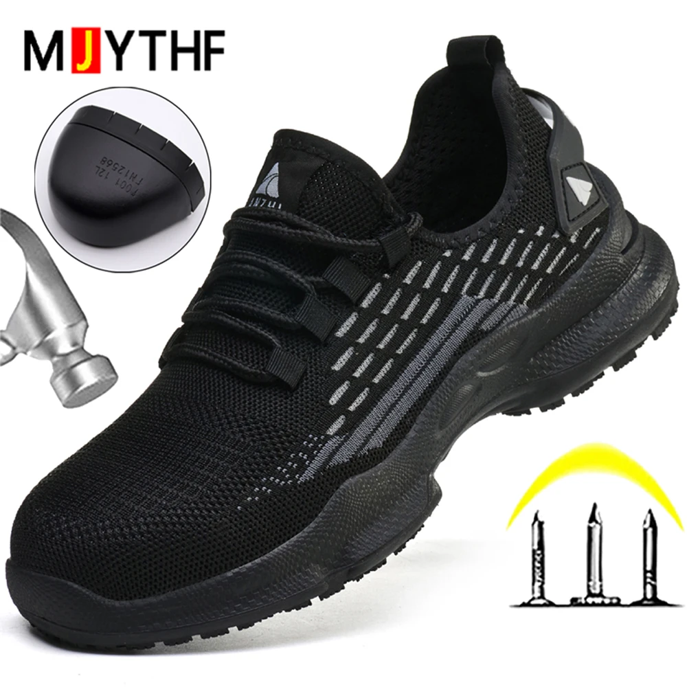 

Breathable Men's safety shoes Anti-smash Work Shoes Anti puncture Indestructible shoes Security Boots Non-slip Protection Shoes