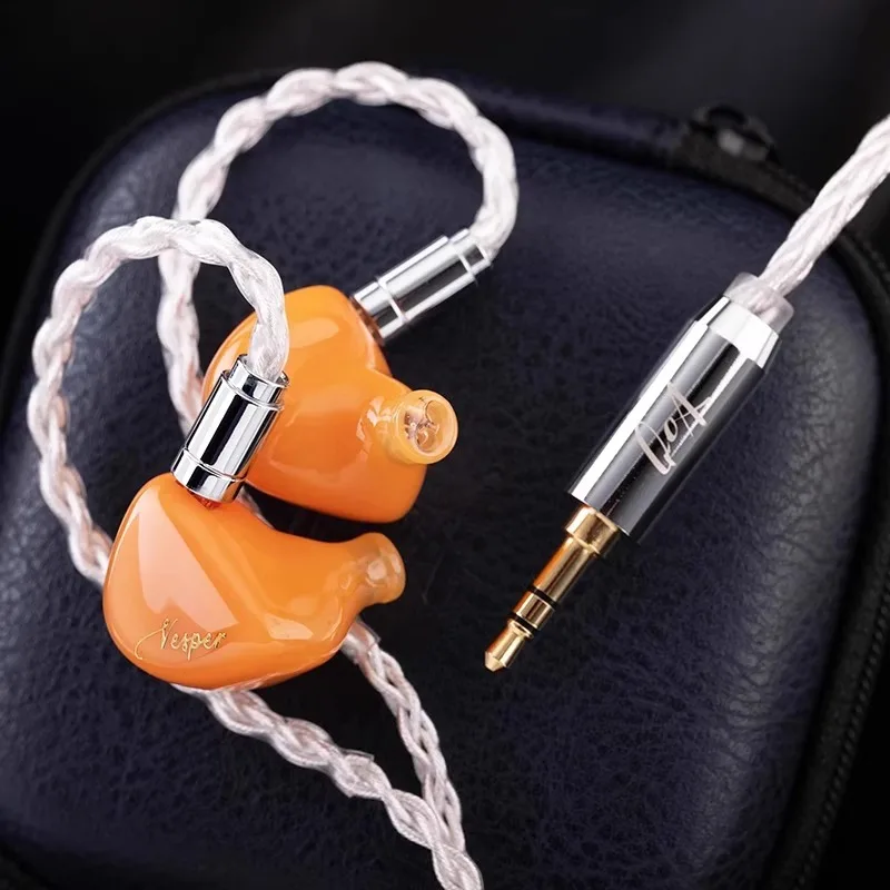 QoA Vesper 2 1DD + 1BA IEMs داخل الأذن السلكية HiFi سماعة DJ الموسيقى الرياضة الهجين سائق رصد سماعة 3.5 مللي متر 2Pin كابل مع 0.78 مللي متر