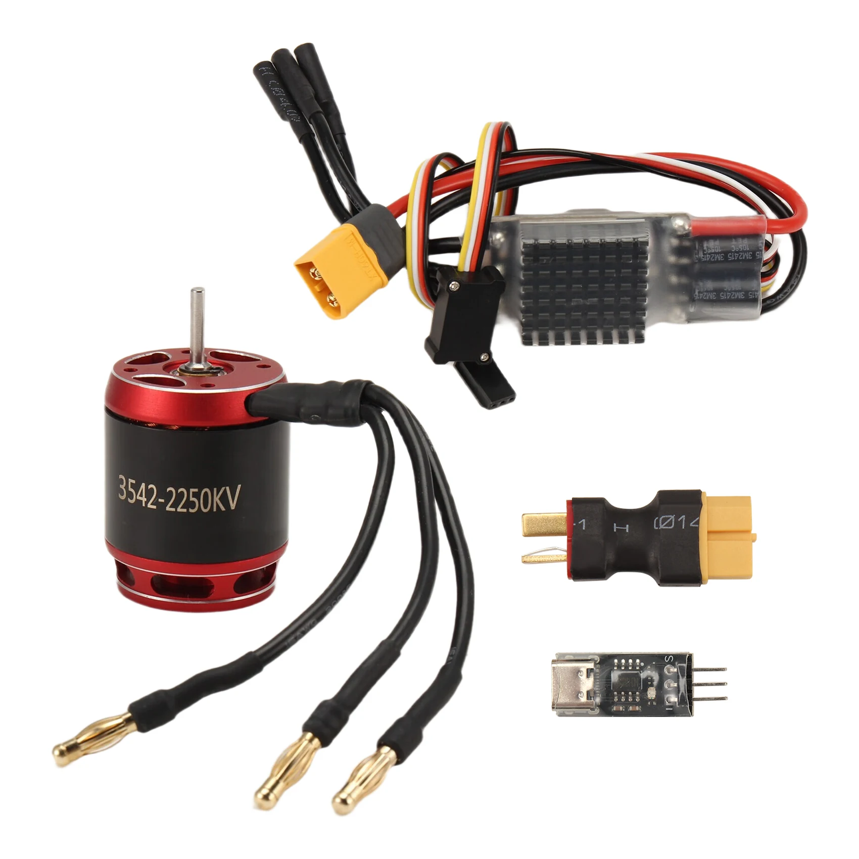 

For AXIAL SCX10 90046 TRX4 TRX6 Compatible RC Crawler Car 3542 1850/2250KV Brushless Outrunner Motor AM32 OSP 80A ESC 2-6S