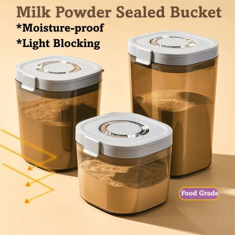 

1800/1300/800ML Baby Milk Powder Sealed Can with Spoon Food Grade Milk Powder Container Moisture-proof Light Blocking
