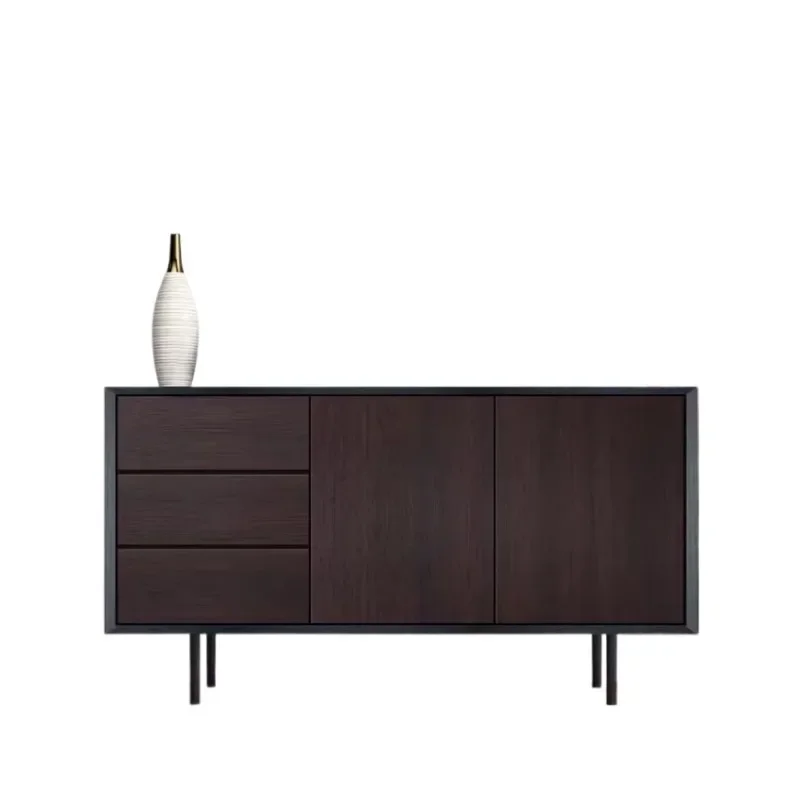 

Minimalist smoky side cabinets, modern minimalist living room lockers