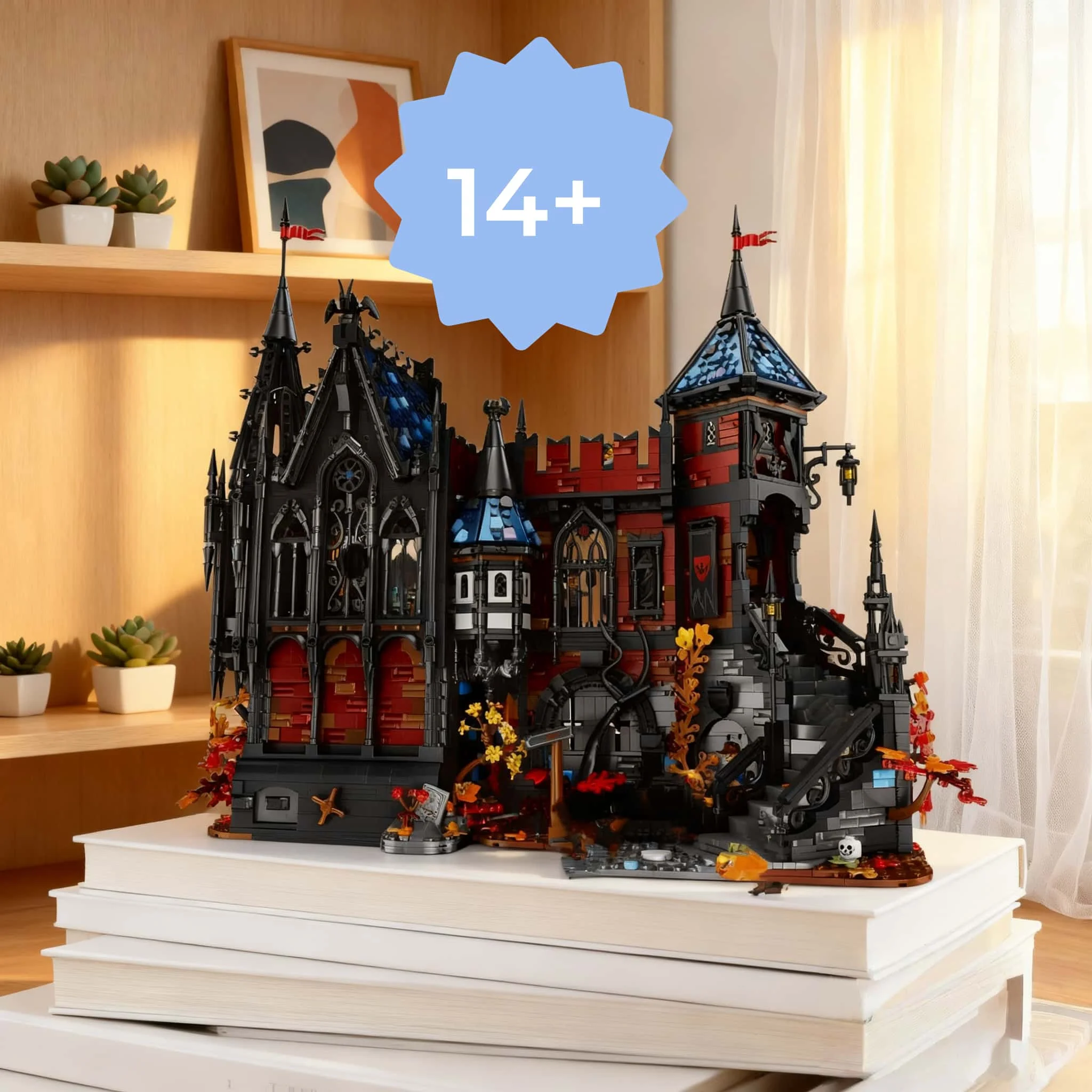 

Interesting adult gifts home decoration 2026 new MOC black large building module assembly difficulty 4056 particles