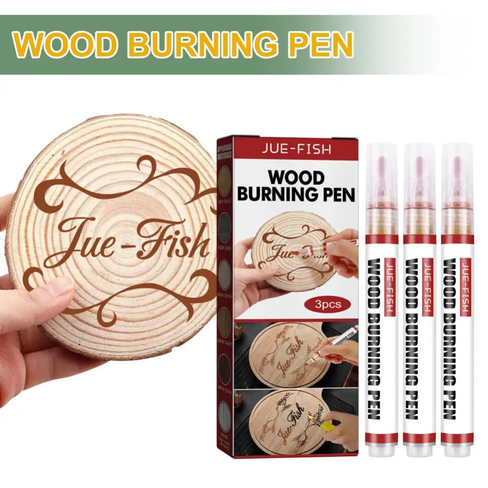 Double-Ended Wood Burning Pen Set, marcador para gravura detalhada, pintura de madeira DIY para artistas, 1 a 5pcs