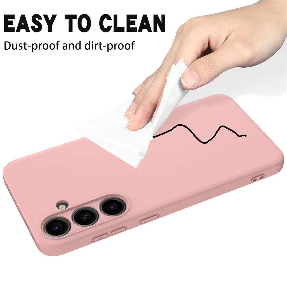 Original Samsung S25 Ultra Hülle Weiche Flüssigsilikon Stoßfeste Handy-Rückabdeckung Galaxy S20 S21 S22 S23 S24 FE Plus Ultra – Detail 3