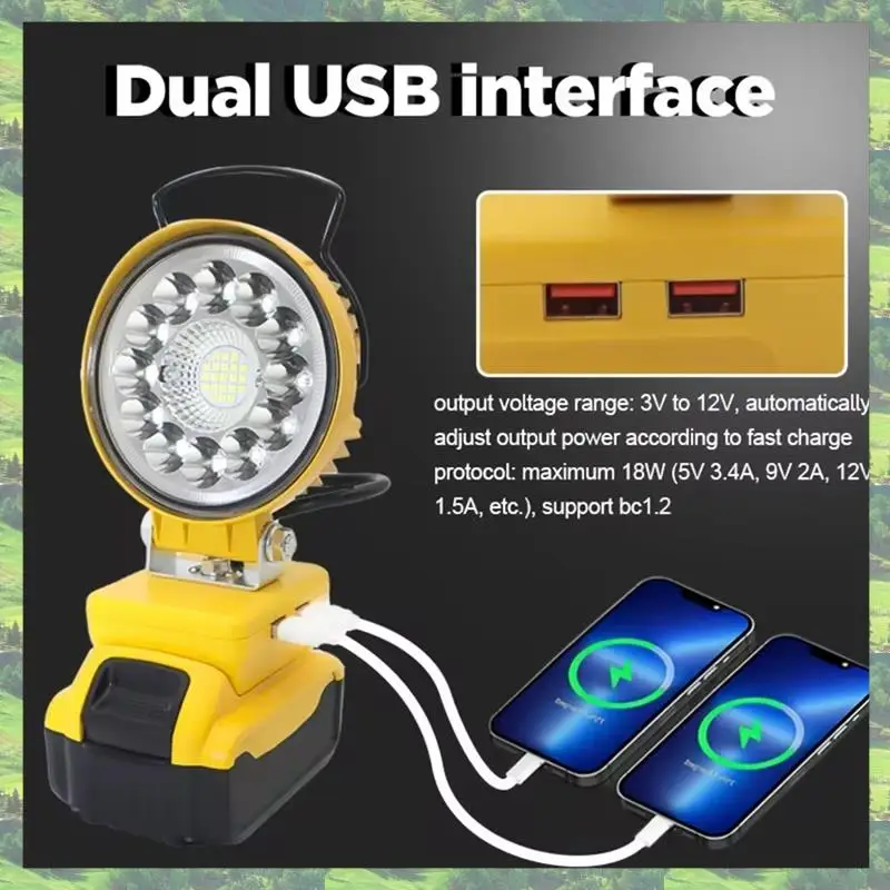 A59Z-LED Working Light USB Rechargeable Mini Portable Tool Lamp Flashlight Camping Lamp For  Lithium Battery