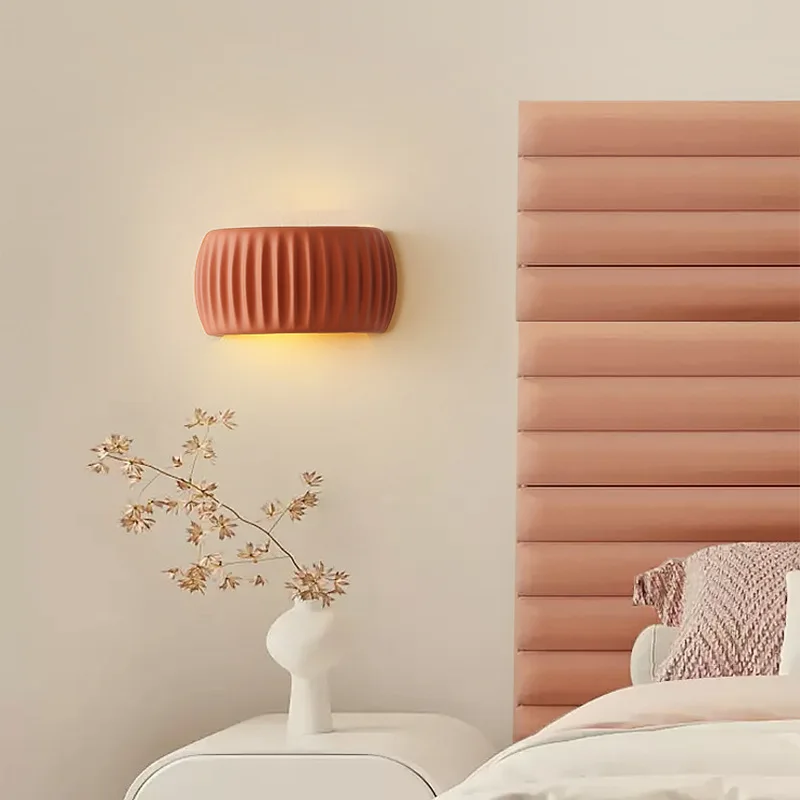 Bedroom bedside lamp French cream wind minimalist corridor aisle lamp wall lamp 522L