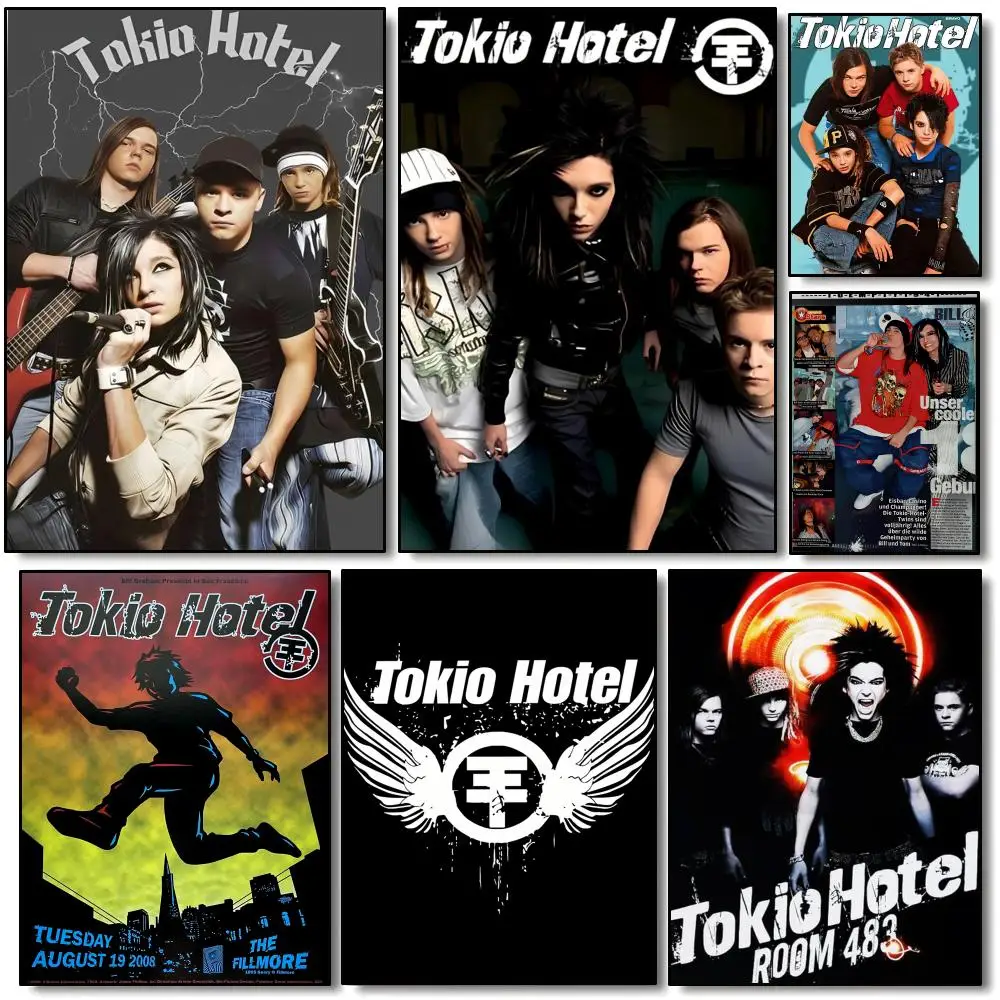 Klassisches Band-T-Tokio-H-Hotel-Poster, moderne minimalistische Wandkunstdrucke für Schlafzimmer, Wohnzimmer, Heimdekoration, Inneneinrichtung, Geschenk